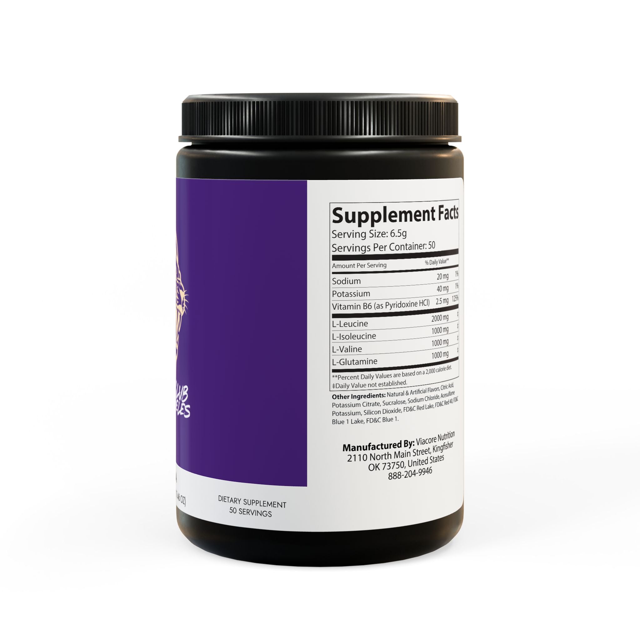 ALPHA RECOVERY - BCAA Supplement, Grape (325g, 11.46oz, 50 servings)