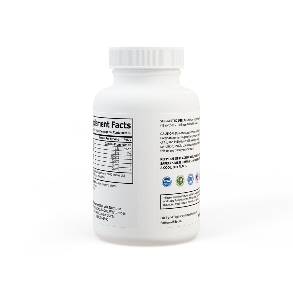 REIGN - Omega 3 Fish Oil Supplement (60 Softgels)