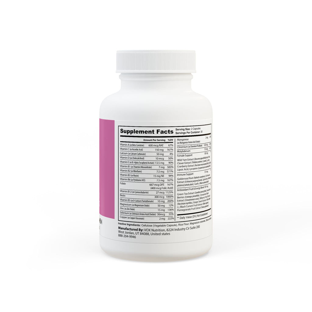 QUEEN ESSENTIALS - Multivitamin for Women Supplement (60 Capsules)